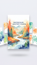 Watercolor mastery course with layered blending